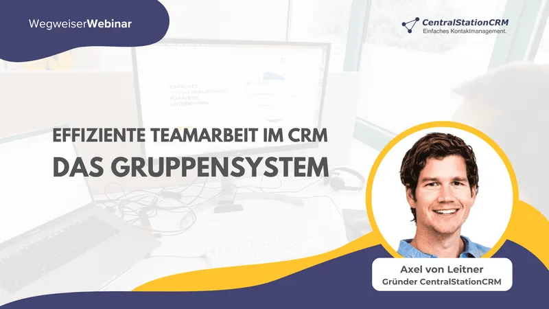 Webinar Flyer zum Thema Gruppensystem