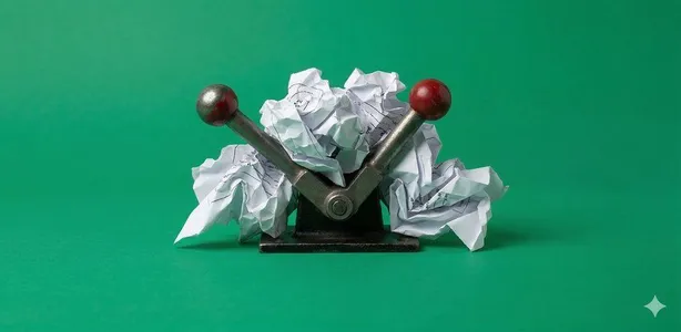 Symbolbild einer Maschine mit Problemen zur Darstellung der Ineffizienz von Kaltakquise per Mail.
