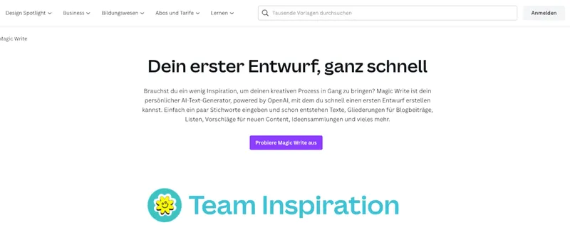 Canva Magic Write.