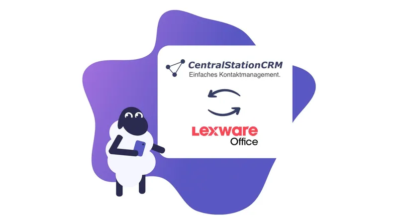 Ruby Mäh präsentiert CentralStationCRM und Lexware Logos.