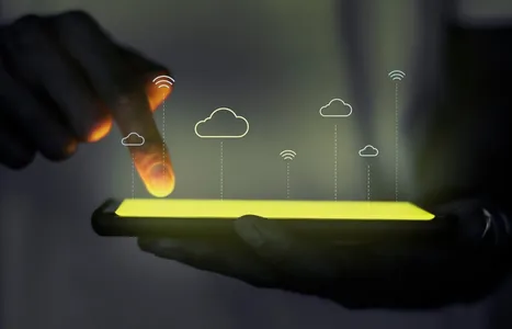 Ein Tablet mit einer Cloud-Anwendung.