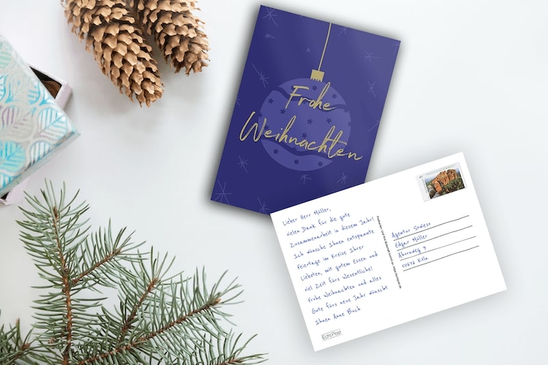 Geschäftliche Weihnachtskarten mit EchtPost verschicken